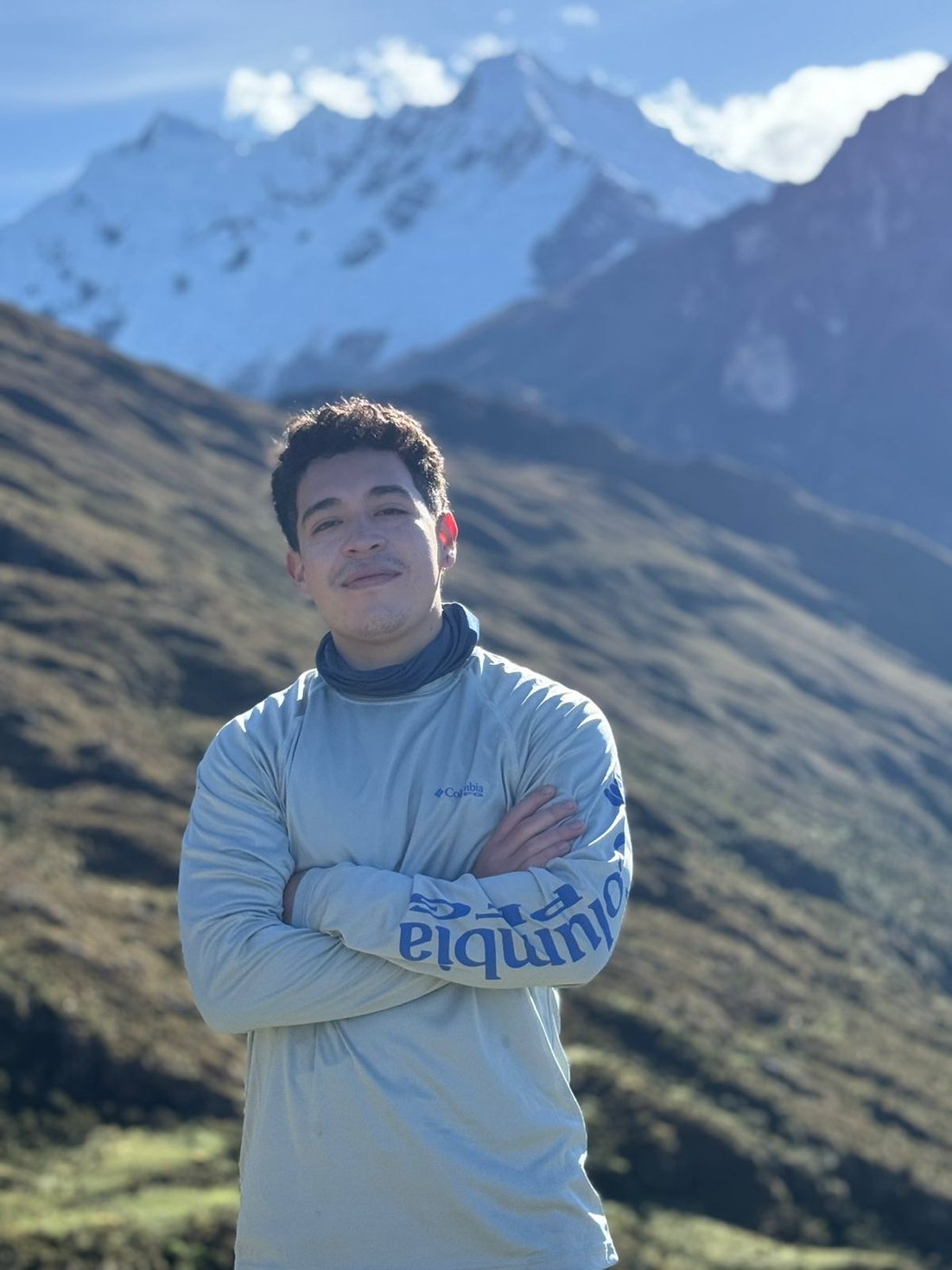 Alejandro Vera, founder of Cauce, in the Andes